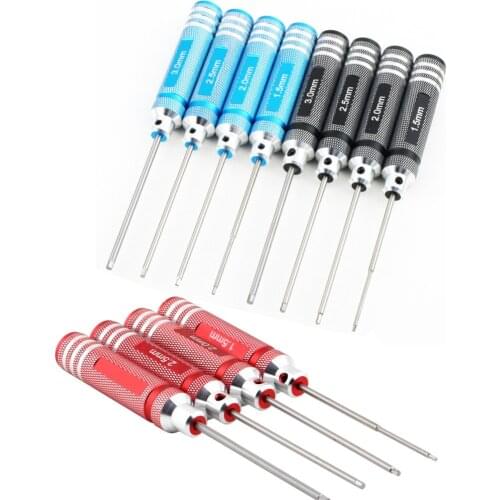 RC Tools 4 pcs hex screw driver set titanium plating hardened 1.5 2.0 2.5 3.0mm screwdriver For helicopter toys
