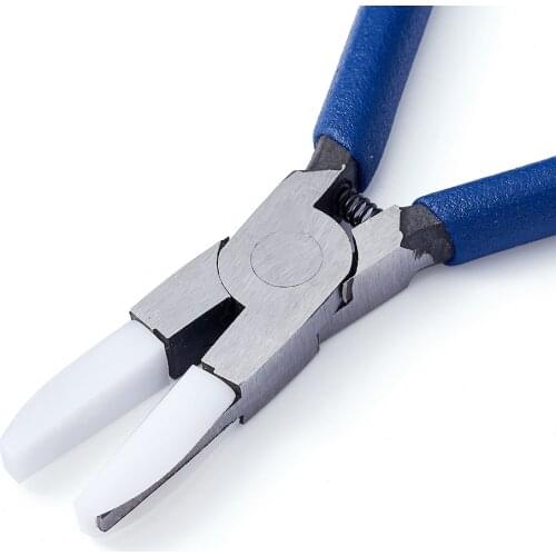 2pcs Plastic Jaw Plier Cover Replacement Jaw For Nylon Jaw Pliers carbon steel Jewelry Nose Plier Tool Equipment Soft Touch Slip
