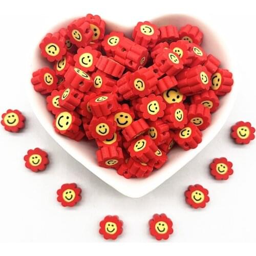 New 30pcs 10mm Mix-colour Polymer Clay Spacer Loose Beads for Jewelry Making DIY Bracelet Accessories #07