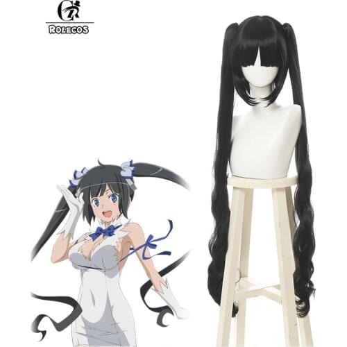 ROLECOS Hestia Cosplay Wig Anime DanMachi Is It Wrong That I Want to Meet You in a Dungeo Cosplay Wig Women Synthetic Long Hair