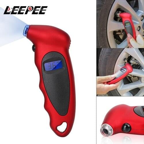 LEEPEE Portable Tire Pressure Test LCD Digital 150PSI Tire Tyre Air Pressure Gauge Tester Car Auto Motorcycle Measurement Tools