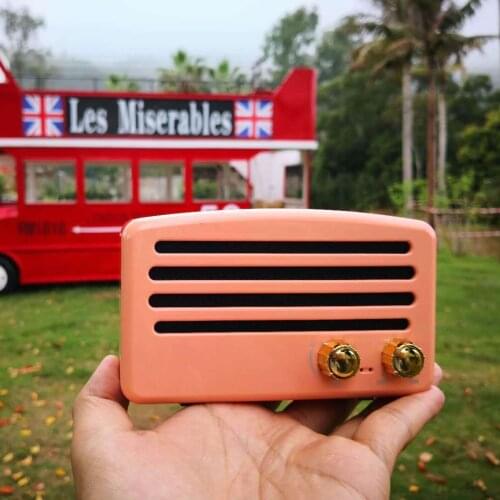 ELRVIKE T5 Portable Vintage Retro Subwoofer Stereo Mini Bluetooth Wireless Bluetooth Speaker for xiaomi samsung huawei iphone