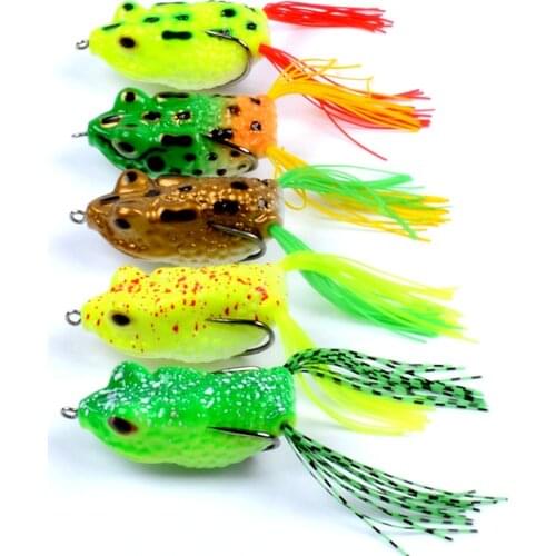Frog Soft Bait Artificial Bait Fishing Tackle High Carbon Steel Tweeter Hook Crank Swinger for Carp and Pike Fishing