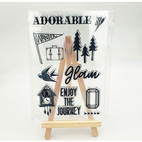 11*16cm Enjoy the journey Transparent Clear Stamps / Silicone Seals Roller Stamp for DIY scrapbooking photo album/Card Making