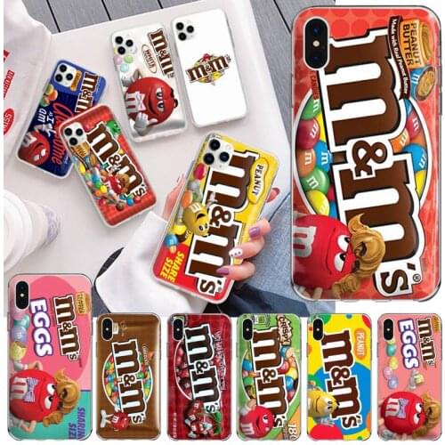 M&Ms Chocolate Phone Case for iphone 12 pro max mini 11 pro XS MAX 8 7 6 6S Plus X 5S SE 2020 XR cover