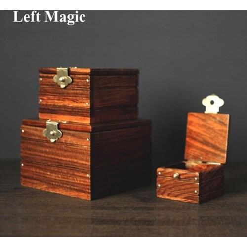 Super Locked Boxs - Professional (ROSEWOOD EDITION) Magic Tricks Magician Stage Gimmick Fun Borrow Object Appearing in Box Magia