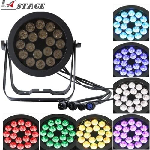 Free shipping Led Par 18*18w RGBWA UV 6in1 Led Par Light Led Par Can Stage DJ Disco Strobe beam Brightest