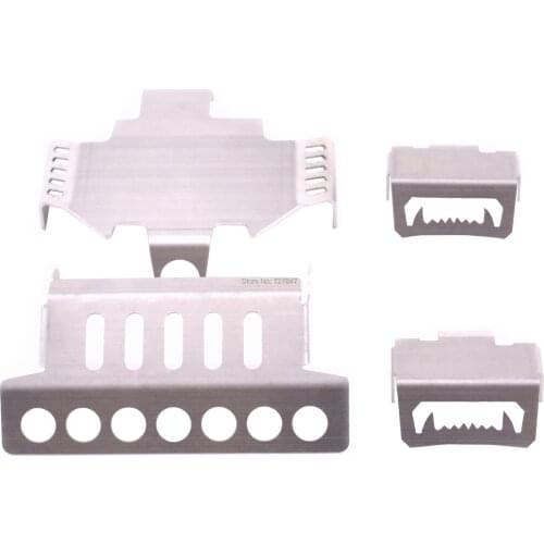 T4 3.0 Stainless Steel Front Bumper Lower Rear Protection Axle Gearbox Mount Protection Skid Plate Armor S204 for TRAXXAS TRX4