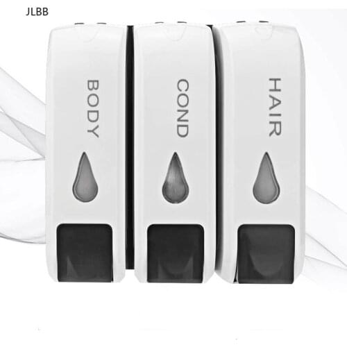 Triple Plastic Soap Dispenser Wall Shampoo Shower Gel Liquid Soap Dispenser Liquid Soap Container Bathroom Washroom Accessories