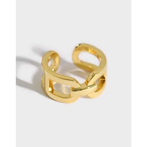 SHANICE Cool Punk 100% Real 925 Sterling Silver Open Ring Chain Rings For Women infinity Rings Personalized Gifts Unique Design