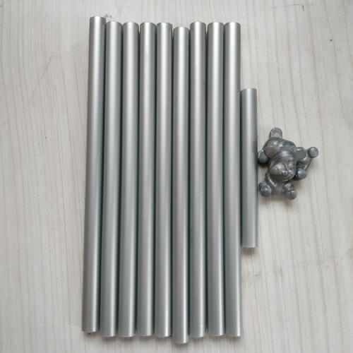 10Pcs 11x200mm Silvery Hot Melt Adhesive Stick Metallic luster Sterling Silver Thick Glue Strip , For Electric Glue Gun