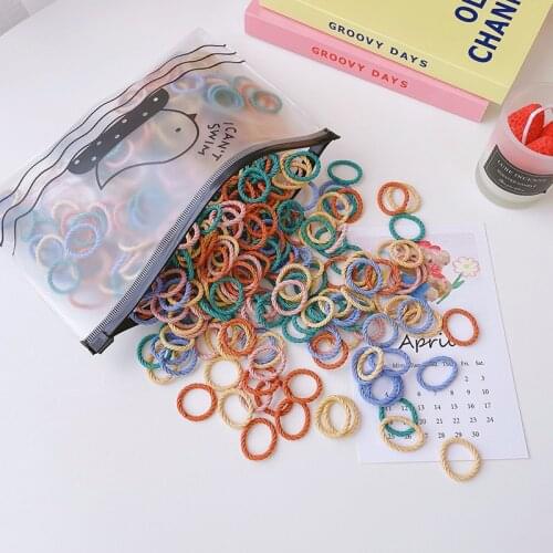 100 Pcs Small Hair Ties Gum Colorful Rubber Bands Headband Scrunchies Elastic Hair Bands For Girls Hair Accessories Hair Band