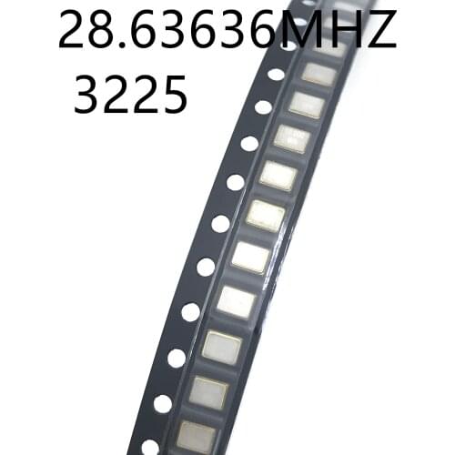 20pcs 3225 4p 3.2*2.5mm 28.63636M 28.636MHZ 28.63636 MHZ Passive SMD crystal