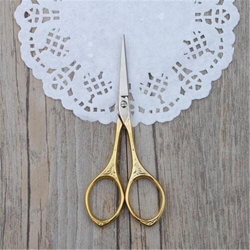 4''Pointed Tip Long cut trim Vintage Household Fabric Tailor Antique Sewing cross stitch Retro scissor handicraft DIY