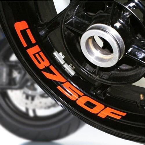 8X CUSTOM Motorcycle sticker motorcycle wheel decals waterproof Reflective stickers rim stripes For HONDA CB750F CB 750F CB750 F