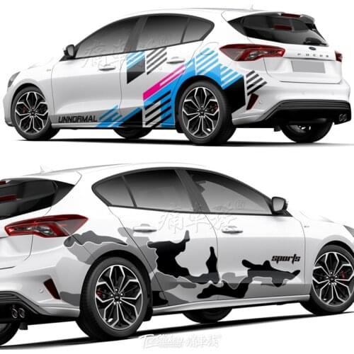 For Ford Focus 2019 car stickers pull flower body color stickers Focus appearance decoration modified personality stickers film