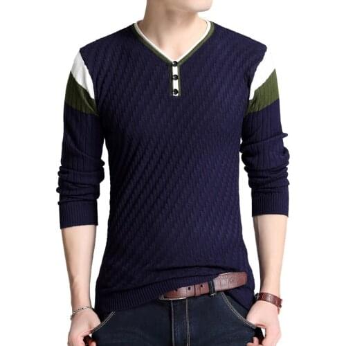 TFETTERS Brand-sweater Autumn Mens Long Sleeve Slim Sweaters Men Elastic Knitted T-Shirt Knitted Loose Sweater Pullover Men