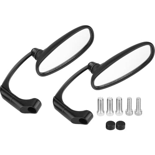 2 Pcs Black Motorcycle Side Rear View Mirror Can Adjustments Angles Motorcycle Side Mirrors Quality Motorcycles Accessories