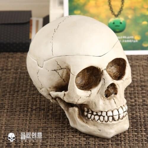 Estartek Resin Skull Ashtray Static Statue Garage Kit for Fans Innovative Holiday Birthday Fathers Day Gift