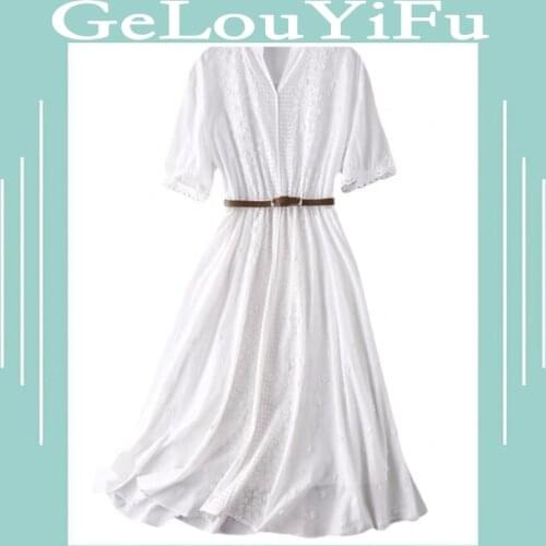 Gelouyifu Summer Short Sleeve Dresses