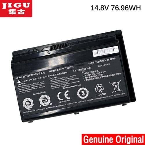 JIGU Original W370BAT-8 NEW LAPTOP BATTERY FOR Hasee K590S K650C K750S K760E 14.8V 76.96WH