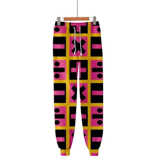 Hot JOJOs Fantastic Adventure Character Suit 3D Pants Men Women Fashion Hip Hop Casual 3D JOJO Comic Casual Trousers Pants