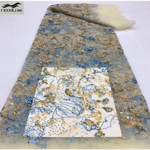 Madison African Sequins Lace Fabric 2021 High Quality Embroidery Lace French Tulle Lace Nigerian Wedding Party Dress Sewing