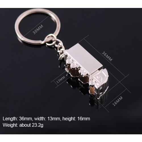 Cute Metal Truck Lorry Car Key Ring Keyfob Keychain Creative Gift Lovely Keyring Mini Truck Keychain Interior Accessories