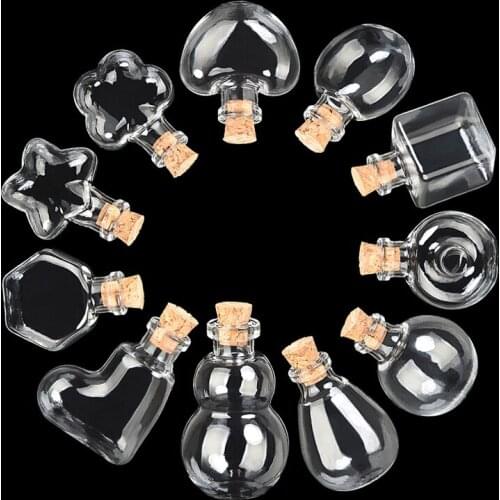 Mini Glass Bottles Corks Small Diy Bottles Cute Jars Christmas Wedding Gifts Vials Empty Bottles Wholesale 100pcs Free Shipping