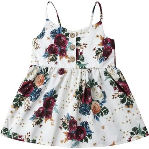Fashion Kids Baby Girls Flower Princess Sleeveless Dress Sundress Summer Cute Girl Clothes Mini Dresses