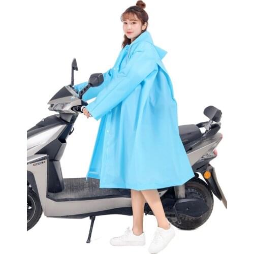 Fashion EVA Transparent Raincoat Portable Outdoor Travel Rainwear Waterproof Camping Hooded Ponchos Plastic Rain Cover