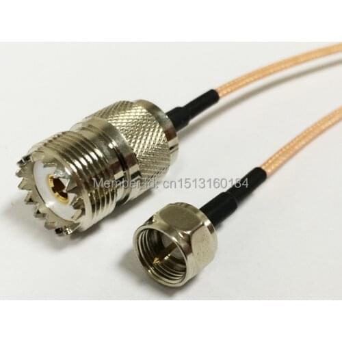 New Modem Coaxial Pigtail UHF Female Jack Connector Switch F Male Plug Connector RG316 Cable 15CM 6" Adapter