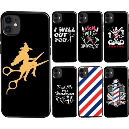 Barber Scissors Hairstylist Salon Case For iPhone 11 Pro Max SE 2020 X XS Max XR 6S 8 7 Plus 12 Pro Max mini Coque