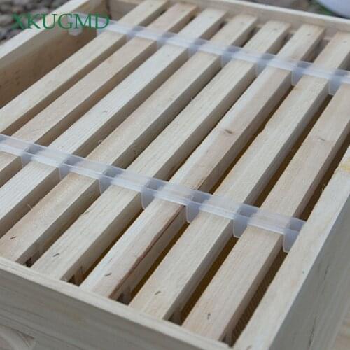 5pcs Beekeeping Bar Bee Hive Frame Nest Box Card Strip Avoid Agitation Plastic White Interval 36cm Anti Shaking for Beehive Fram