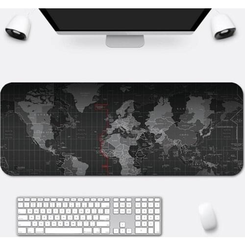 Hot World Map Speed Locking Edge Large Natural Rubber Mouse Pad Waterproof Game Desk Mousepad Keyboard Mat for Warcraft Dota LOL