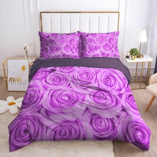3D Nordic Bedding Sets Duvet Covers Sets Comforter Bed Set Quilt Cover Queen Full Twin Size Flowers Design Home Textile