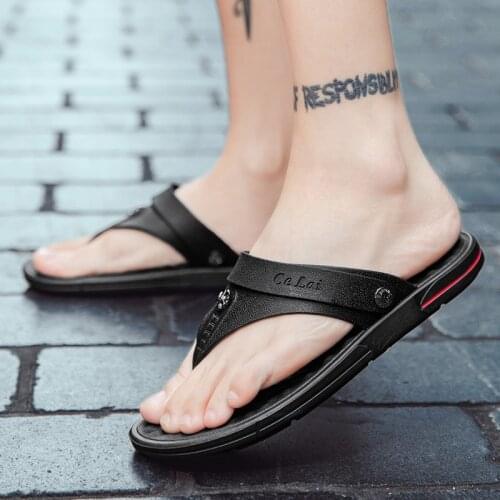 Mens Leather Sandals Open Toe Slip on Fashion Casual Shoes Men Outdoor Shoes Roman Sandals Summer Beach Absorb Sweat Slippers