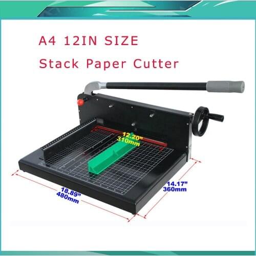 Heavy Duty 12.2" A4 Size Stack Paper Cutter Brand New 15KG All Metal Ream Guillotine 12In