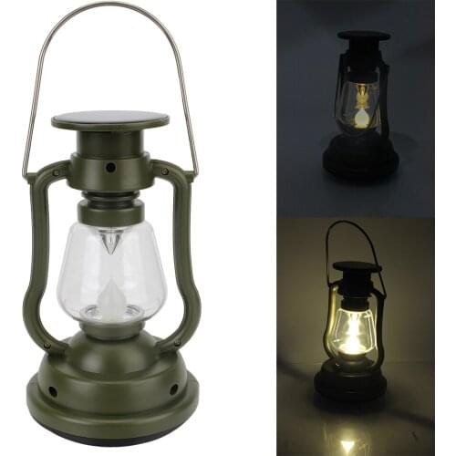 LED Camping Light Waterproof Switch Control For Outdoor Garden USB Rechargeable Solar Retro Lantern Hanging Decoration Light