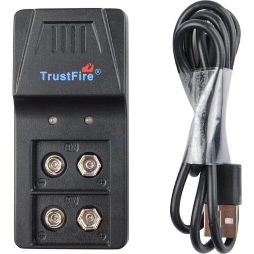 Trustfire 9VBC01 Intelligent Charger 2 Slots 9V Li-ion NI-MH Battery Charger with Micro USB Port