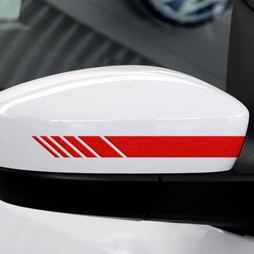 Universal car rear view mirror stripes DIY sticker 15.3 * 2.4cm for Volkswagen POLO Tiguan Passat Golf EOS Scirocco Bora Lavida