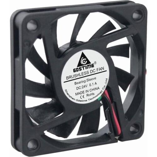 5 Pieces Gdstime 2Pin DC 24V 60mm x 10mm Machine Equitment Cooling Fan 6cm 6010