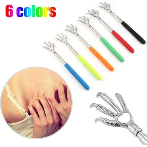 1pc Compact Telescopic Claw Stainless Steel Massager Back Scratcher 22-58cm Adjustable Back Scratching Massage Hand Claw