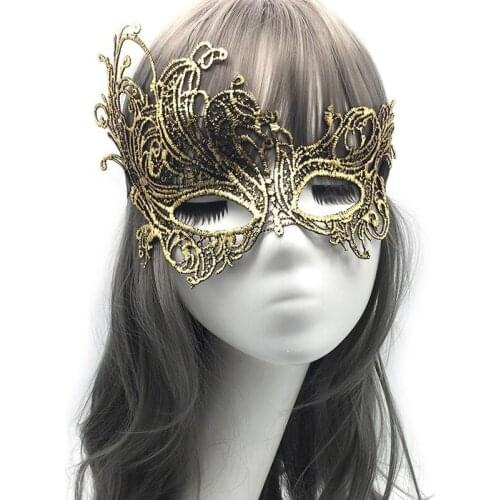 20pcs Sexy Eye Mask Props Women Masquerade Ball Mask Golden Lace Lady Party Venice Bar Carnival Halloween Christmas