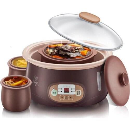 200W Purple Clay healthy electric cookers microcomputer multifunctional slow cooker