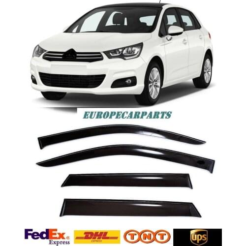 For Citroen C4 Hb 2011-2017 Side Window Visors Sun Rain Guard Vent Deflectors 4 pieces