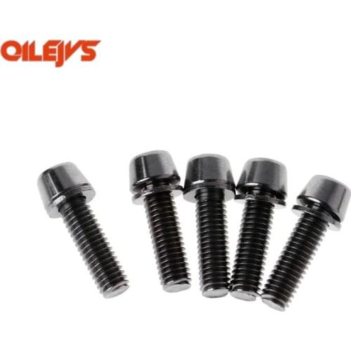 5pcs MTB stem Screw Bicycle Screw M5x20mm / M6x20mm With Spacer Stem Riser Parts MTB Road Bike Dropshipping