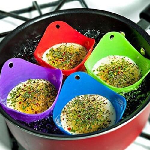 5Pcs Silicone Egg Boiler Boiled Egg Mould Bean Maker Creative Colorful Boil Water Cup Baking Cup Kitchen Cookware Cooking Tools