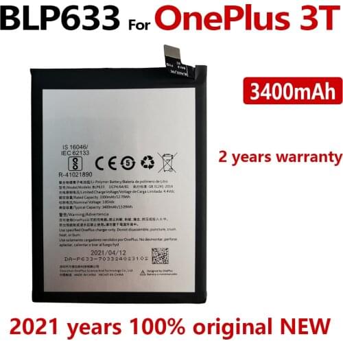 100% Original 3400mAh BLP633 Battery For OnePlus 3T Three T A3003 A3010 Mobile Phone In Stock Batteries Batteria