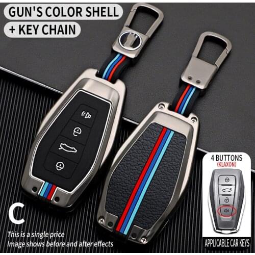 Car Key Fob Cover Case Shell Holder Set For Geely Coolray X6 Emgrand Global Hawk GX7 Remote Accessories Car-Styling Keychain